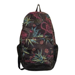 Men's Hurley Renegade II Bengal Tiger & Bamboo Print Backpack in Black